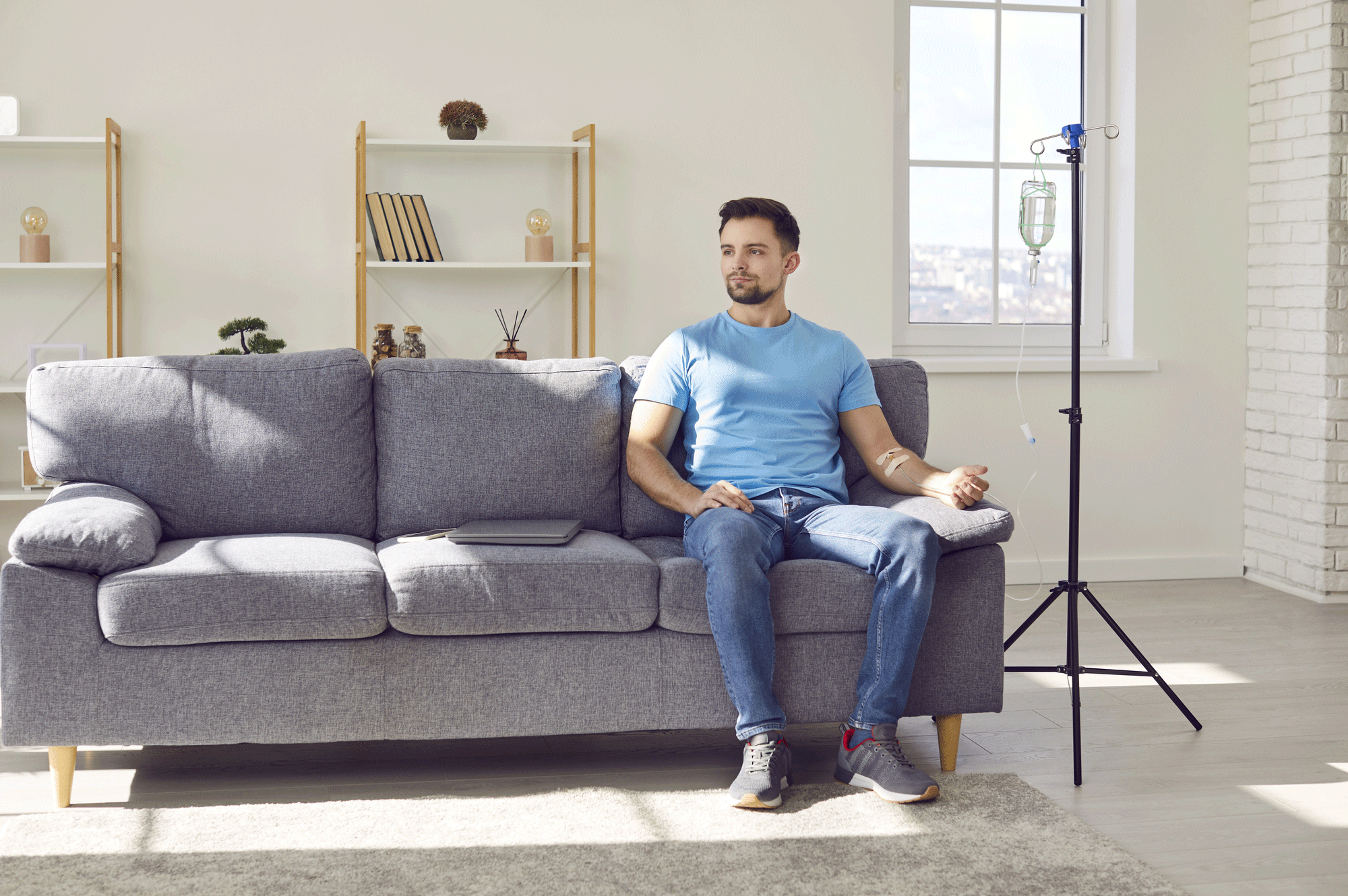 iv-therapy-man-relaxing-at-home-on-couch